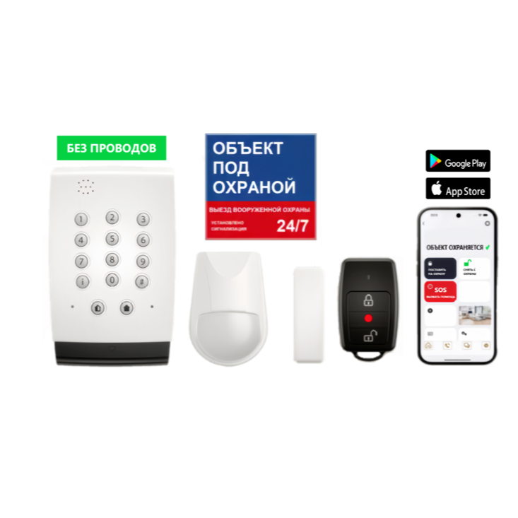 Пультовая охрана квартиры ,дома,бизнеса. Тревожная кнопка росгвардии